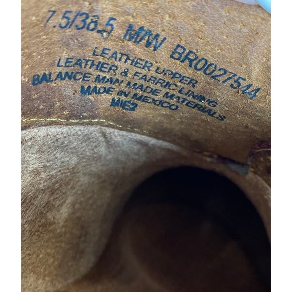 Born Tora Booties Ankle Boots Women Size 7.5M Red Suede Leather Bohemian Comfort - Picture 10 of 10